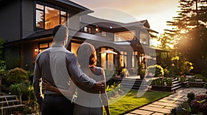 couple looking at new house