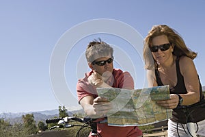 Couple Looking At Roadmap