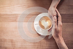 Couple in love in cafe