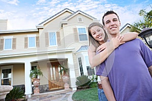 Couple in Love in Front Home