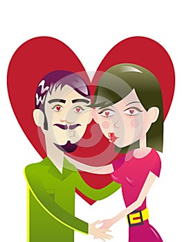 couple in love illustration