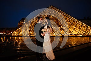 Couple in love in Paris, wedding photography