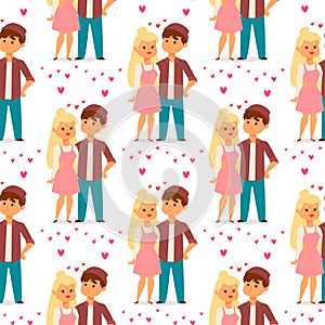 Couple in love vector characters togetherness happy smiling people romantic woman amorousness together adult