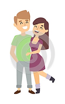 Couple in love vector illustration.