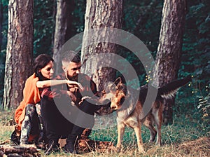 Couple in love or young happy family spend time together.