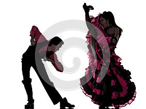 Couple man woman dancer dancing french cancan