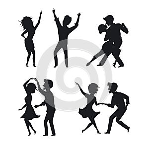 Couple, man and woman dancing tango, twist, romantic, clubbing dance