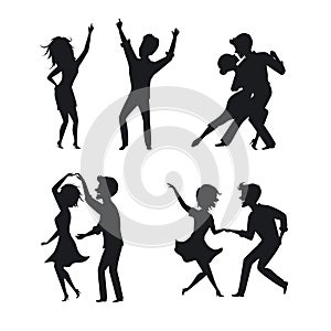 Couple, man and woman dancing tango, twist, romantic, clubbing dance photo