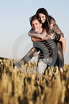 Couple on meadow