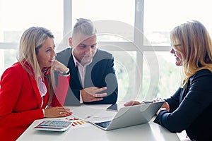 Couple in meeting with financial advisor