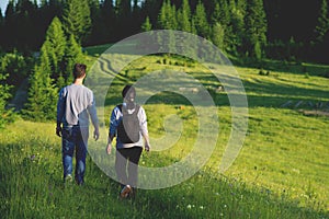 Couple on the mountain