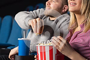 Couple at the movie theatre