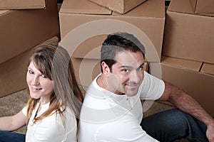 Couple moving in