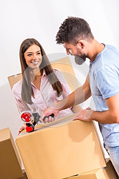 Couple moving home