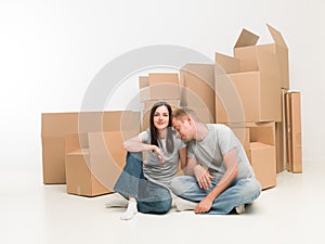 Couple moving in house