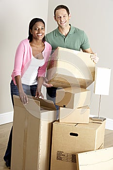 Couple Moving Into New Home