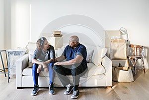 Couple moving into new house