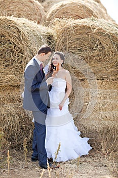 Couple near the hay