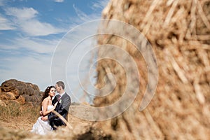 Couple near the hay