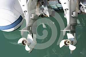 Couple of outboard engines