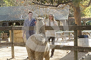 Couple at Petting Zoo