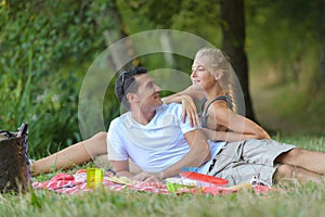 Couple on a picnic