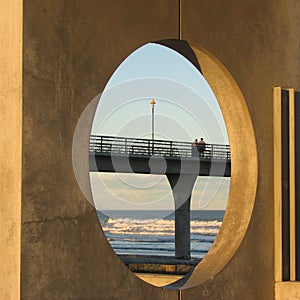 Couple on the pier.