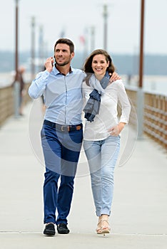 couple on pier