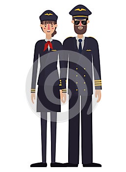 Couple of pilots avatar character