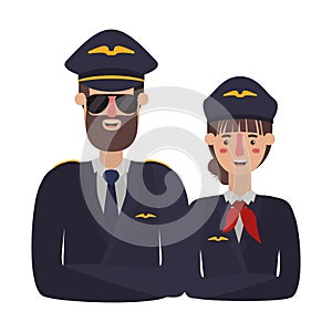 Couple of pilots avatar character