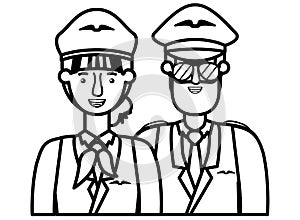 Couple of pilots avatar character