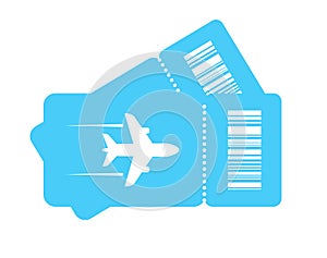 Plane ticket vector icon