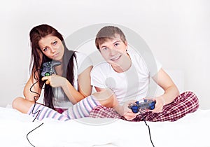 Couple play games