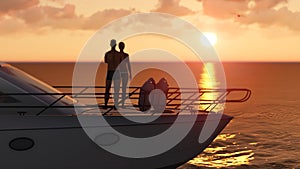 Couple on a pleasure boat