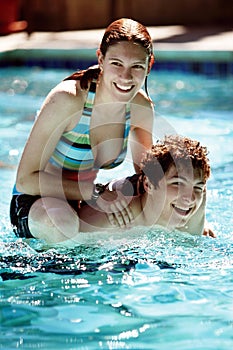 Couple in the pool