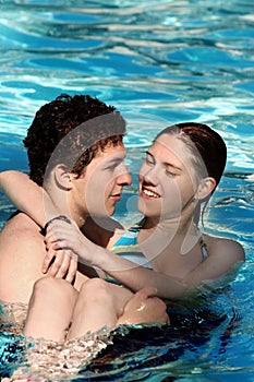 Couple in the pool