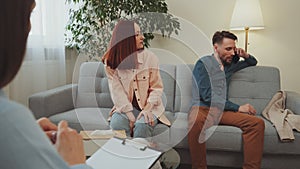 Couple at psychologist appointment