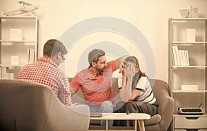 couple at psychologist session. family problems. man and woman talk to social worker.