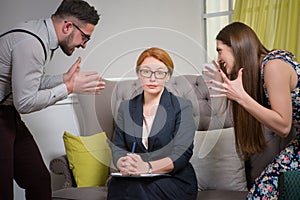 Couple at the psychotherapist