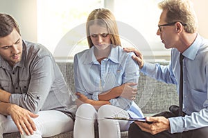 Couple at the psychotherapist