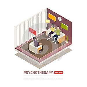 Couple Psychotherapy Isometric Image