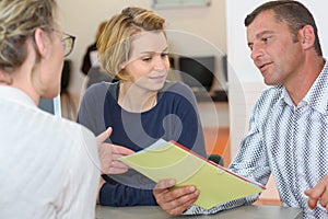 couple reading contract