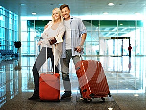 Couple ready to travel