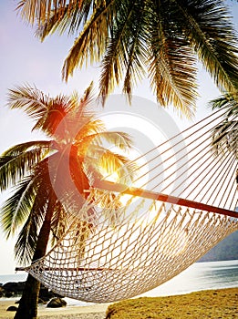 Couple Relaxation Vacation Summer Beach Holiday Concept