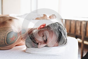 Couple relaxing at a spa salon