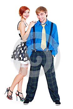 Couple of rock and roll dancers