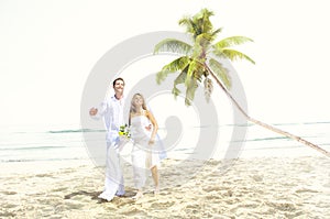 Couple Romance Beach Love Marriage Concept