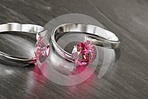 Couple of Ruby Diamond Ring