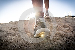 Couple running in los angeles