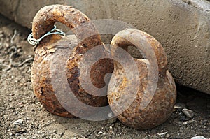 A couple of rusty weights